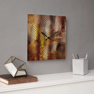 Slithering Chic Quadratische Wanduhr