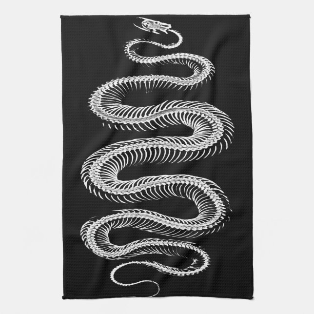 Slithering Snake Skeleton Küchentuch (Vertikal)