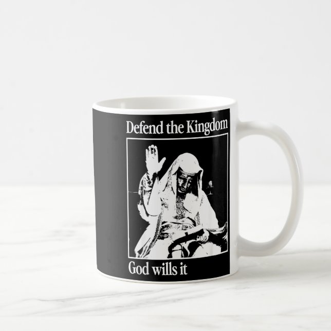 Sliver Mask King Baldwin Iv Meme The Leper King Wa Kaffeetasse (Rechts)