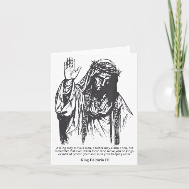 Sliver Mask King Baldwin Iv Meme The Leper King Wa Karte (Vorderseite)