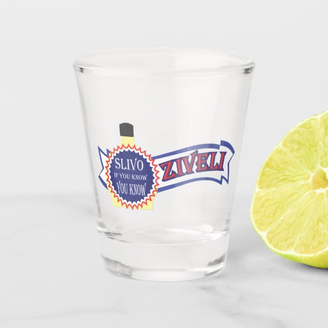 Slivo Ziveli Schnapsglas (Vorderseite)