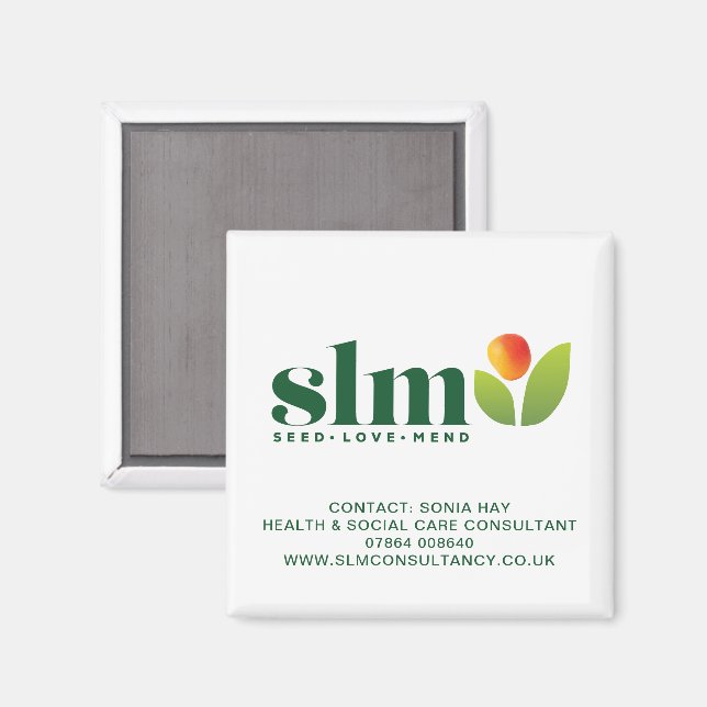 SLM CONSULTANCY Client Vielen Dank Magnet (Vorderseite/Rückseite)
