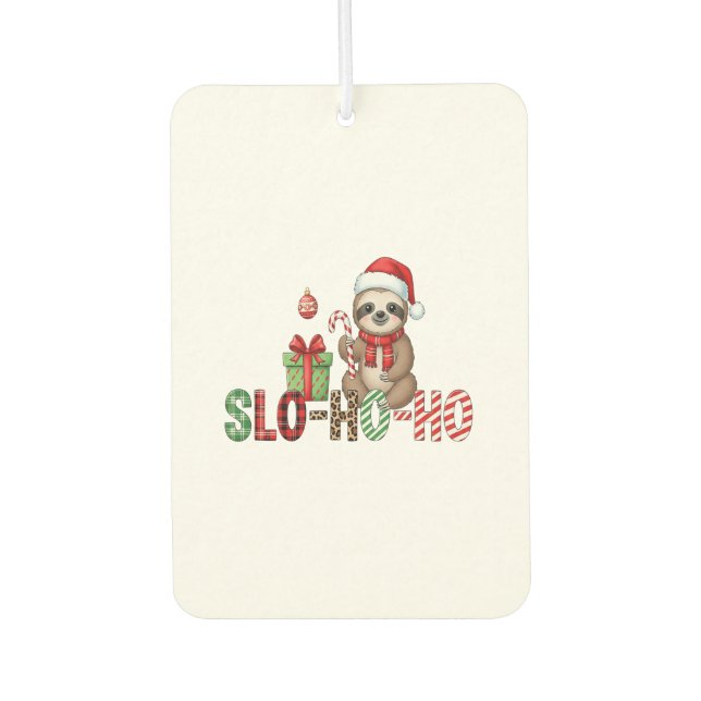 Slo Ho Ho Xmas Sloth 2 Autolufterfrischer (Vorderseite)