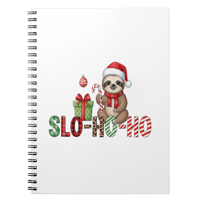 Slo Ho Ho Xmas Sloth 2 Notizblock (Vorderseite)