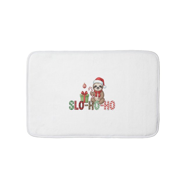 Slo Ho Ho Xmas Sloth Badematte (Vorderseite)