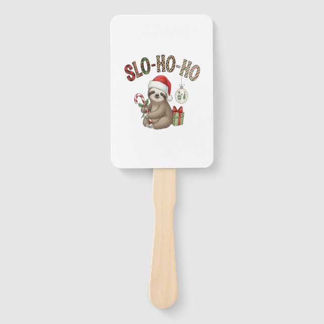 Slo Ho Ho Xmas Sloth Fächer (Vorderseite)