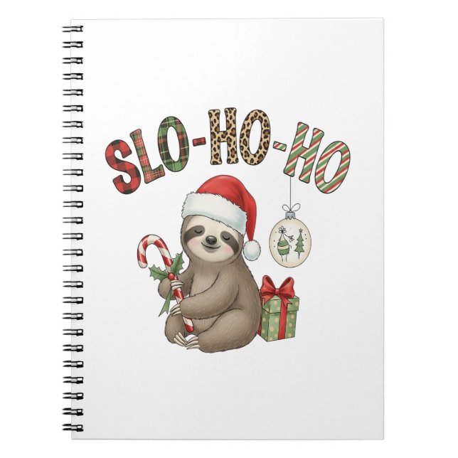 Slo Ho Ho Xmas Sloth Notizblock (Vorderseite)