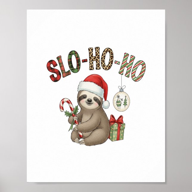 Slo Ho Ho Xmas Sloth Poster (Vorne)