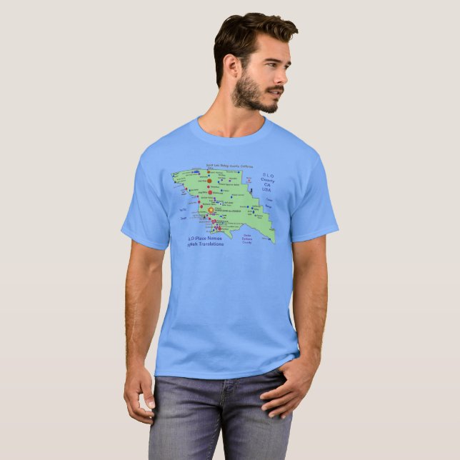 SLO Place Names MAP T - Shirt (Vorne ganz)