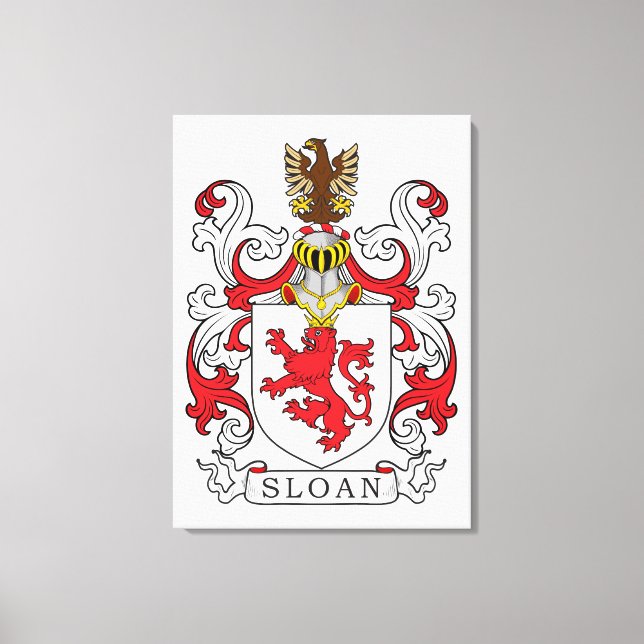 Sloan Familienwappen Leinwanddruck (Vorderseite)
