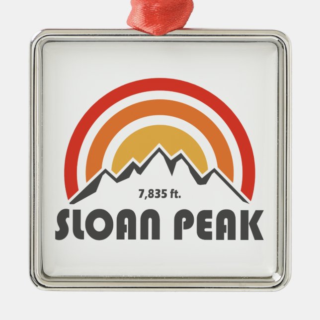 Sloan Peak Washington Ornament Aus Metall (Vorne)