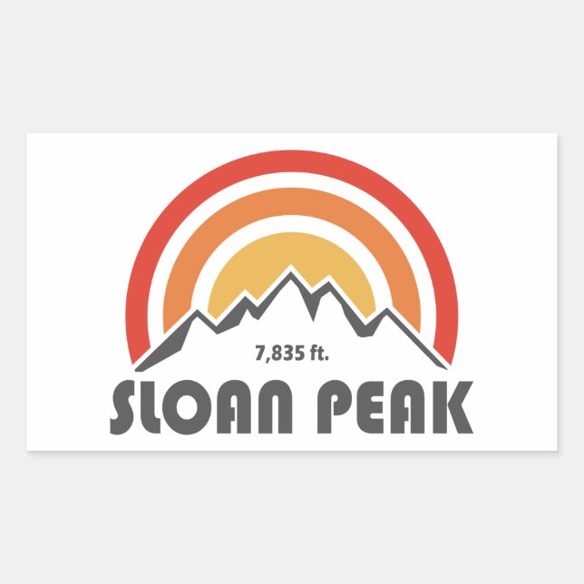 Sloan Peak Washington Rechteckiger Aufkleber (Vorderseite)