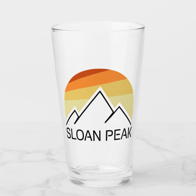 Sloan Peak Washington Retro Glas (Vorderseite)