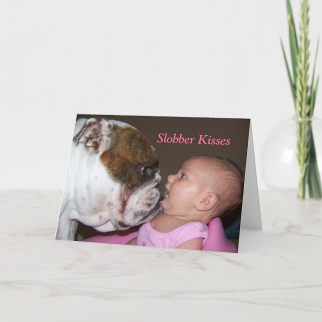 Slobber embrasse Valentines Carte Jour (Devant)