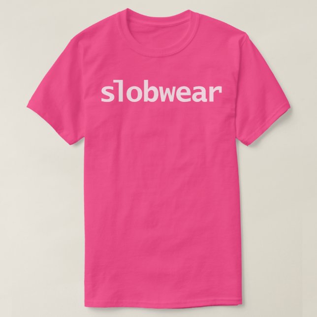 Slobwear Minimal Typografie Weißer Text T-Shirt (Design vorne)