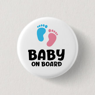 Slogan Baby an Bord - Baby ist ein Boord, im Auto. Button