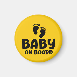 Slogan Baby an Bord - Baby ist ein Boord, im Auto. Magnet