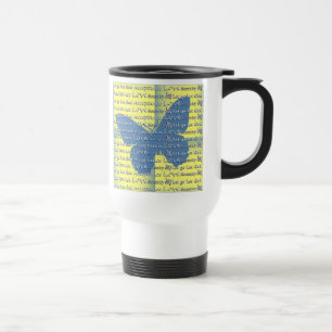 Slogan Butterfly Reisebecher