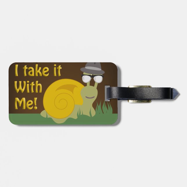 Slogan Cartoon Kunst, Dichtung und Musik Gepäckanhänger (Rückseite horizontal)