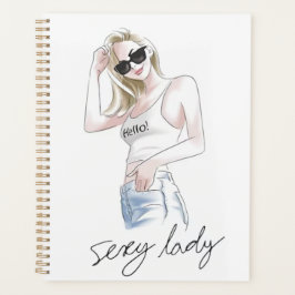 slogan de femme sexy avec fashion girl