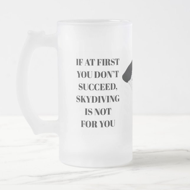 Slogan de Skydiving Frosted Mug (Gauche)