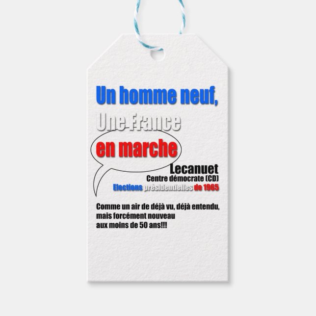 Slogan En Marche Geschenkanhänger (Vorderseite)