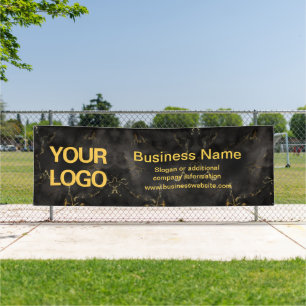 Slogan für das Unternehmen "Black and Gold Marble" Banner