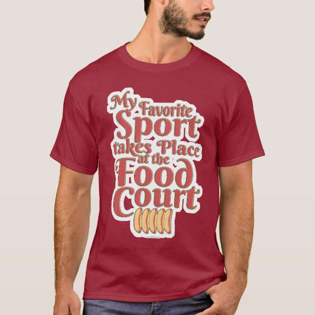 Slogan für konkurrierendes Essen T-Shirt (Vorderseite)
