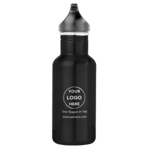 Slogan für Schwarz-Logo - Modernes Geschäft Edelstahlflasche