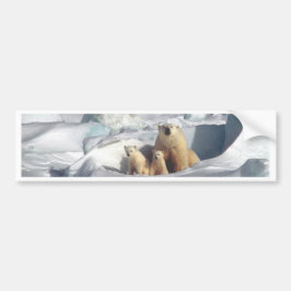 SLOGAN hinzufügen, um Polarbären auf dem Planeten  Autoaufkleber