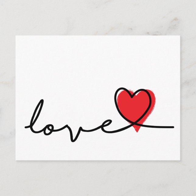 Slogan love. Valentijnsdag wenskaart met hartjes. Postkarte (Vorderseite)