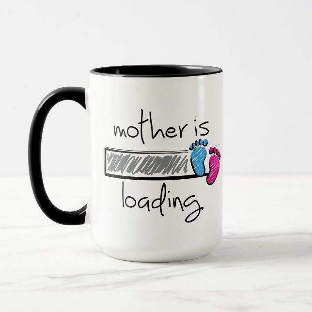 Slogan mother is loading. Moeder, mama opkomst Tasse (Links)