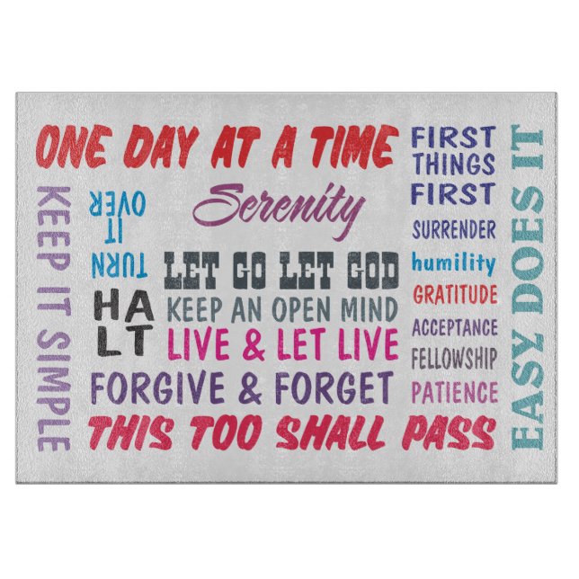 Slogan-Schneidebrett Schneidebrett (Vorderseite)