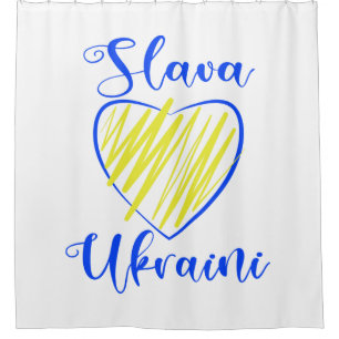 Slogan Slava Ukraini Gloria an die Ukraine Duschvorhang
