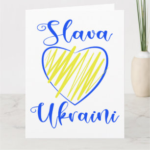 Slogan Slava Ukraini Gloria an die Ukraine Karte