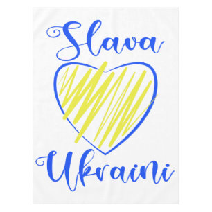Slogan Slava Ukraini Gloria an die Ukraine Tischdecke