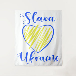 Slogan Slava Ukraini Gloria an die Ukraine Wandteppich