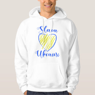 Slogan Slawa Ukrajini Ruhm der Ukraine Herz  Hoodie