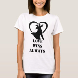Slogan-T - Shirt: "Liebe gewinnt immer" Grafikdesi T-Shirt