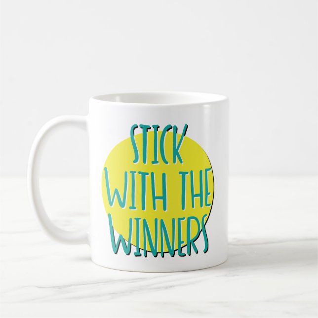 Slogan-Tasse der Gewinner-Erholung Kaffeetasse (Links)