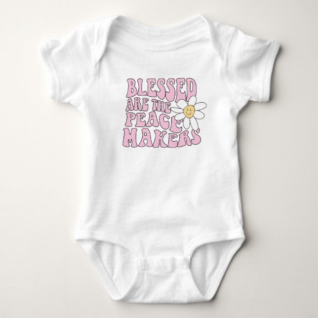 Slogan von Daisy and Peace Makers Baby Strampler (Vorderseite)