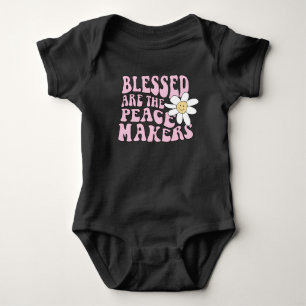 Slogan von Daisy and Peace Makers Baby Strampler