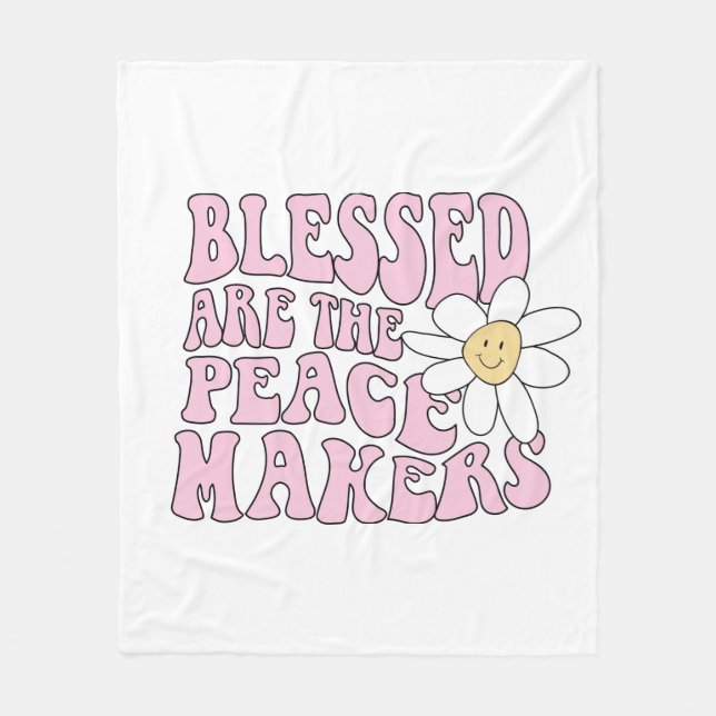 Slogan von Daisy and Peace Makers Fleecedecke (Vorderseite)