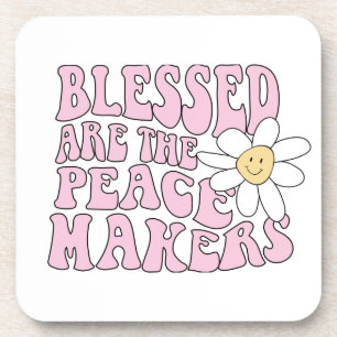 Slogan von Daisy and Peace Makers Getränkeuntersetzer