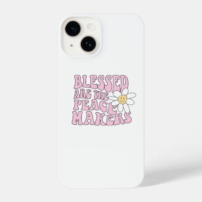 Slogan von Daisy and Peace Makers iPhone 14 Hülle (Rückseite)