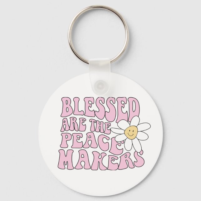 Slogan von Daisy and Peace Makers Schlüsselanhänger (Vorderseite)