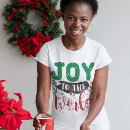 Slogan zur Weihnachtstypografie der Welt T-Shirt