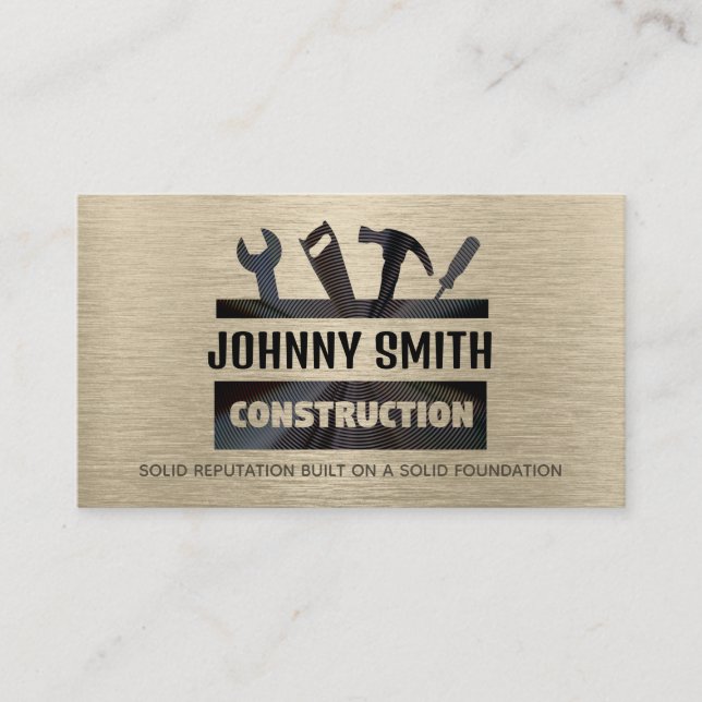 Slogans de construction Cartes de visite (Devant)