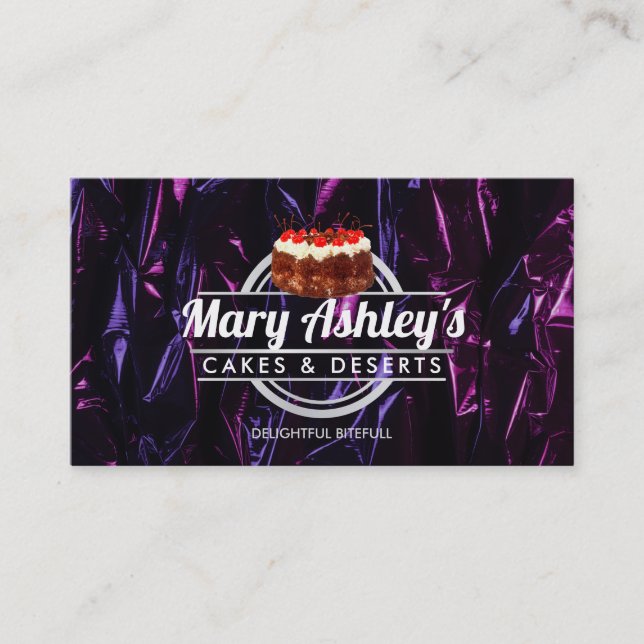 Slogans de gâteaux cartes de visite (Devant)