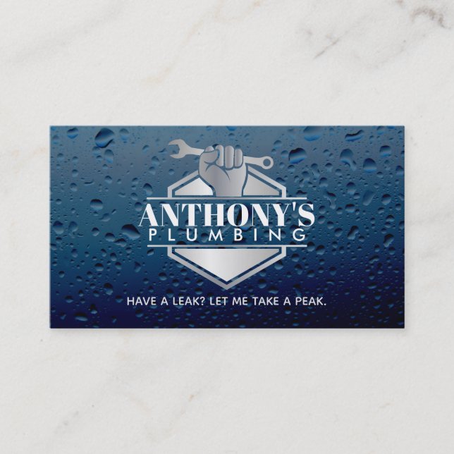 Slogans de plomberie Cartes de visite (Devant)